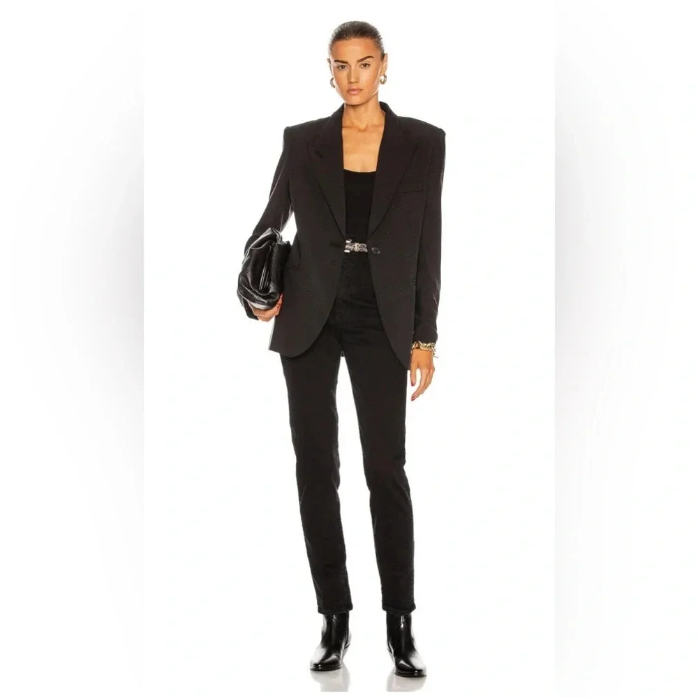 Smythe 90s Oversized Blazer in Sandwashed Black - Picture 11 of 11